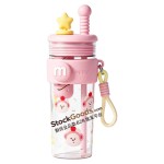 Cartoon Girl Pattern Star Straw Cup 780ml, Portable Tea Separation Plastic Tumbler
